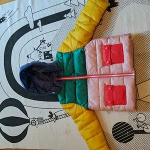 Mini Boden colorblock puffer jacket